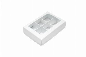 Pudełko PERŁAna 6 mini pralin z przykrywką  opak 20 szt.