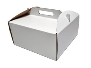 Pudełko na tort typu koszyk z uchwytem 18x18x12 cm opak. 20 szt.